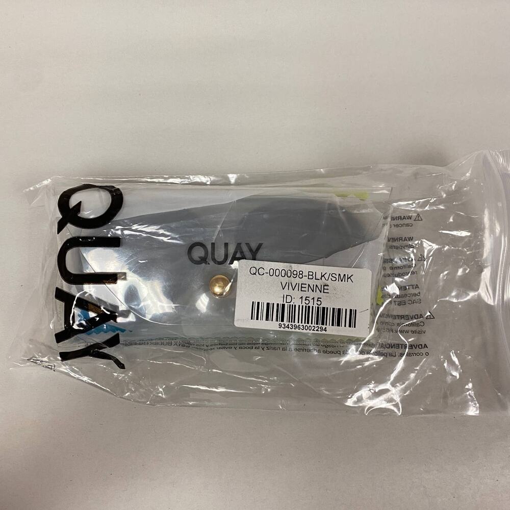 Quay Australia Black Smoke Vivienne Aviator Sunglasses